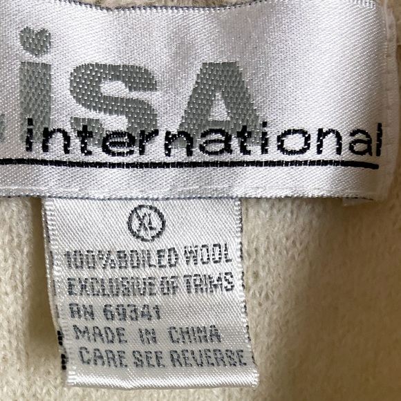 LISA INTERNATIONAL 100% Boiled Wool Vest Removable Fur Collar Sz XL - Picture 7 of 7
